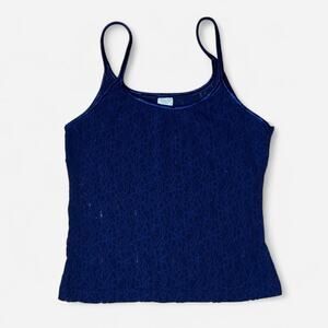 Vintage lace mesh tank top